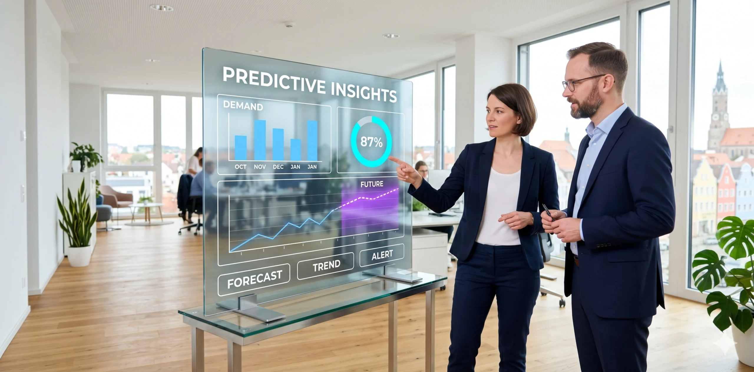 KI-Datenanalyse und Predictive Analytics für KMU — Echtzeit-Dashboard für datenbasierte Entscheidungen von Newmountains.IT
