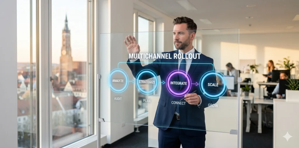 Multichannel-Strategie in 4 Schritten — Shop-Analyse Strategie Umsetzung und Skalierung bei Newmountains.IT für KMU