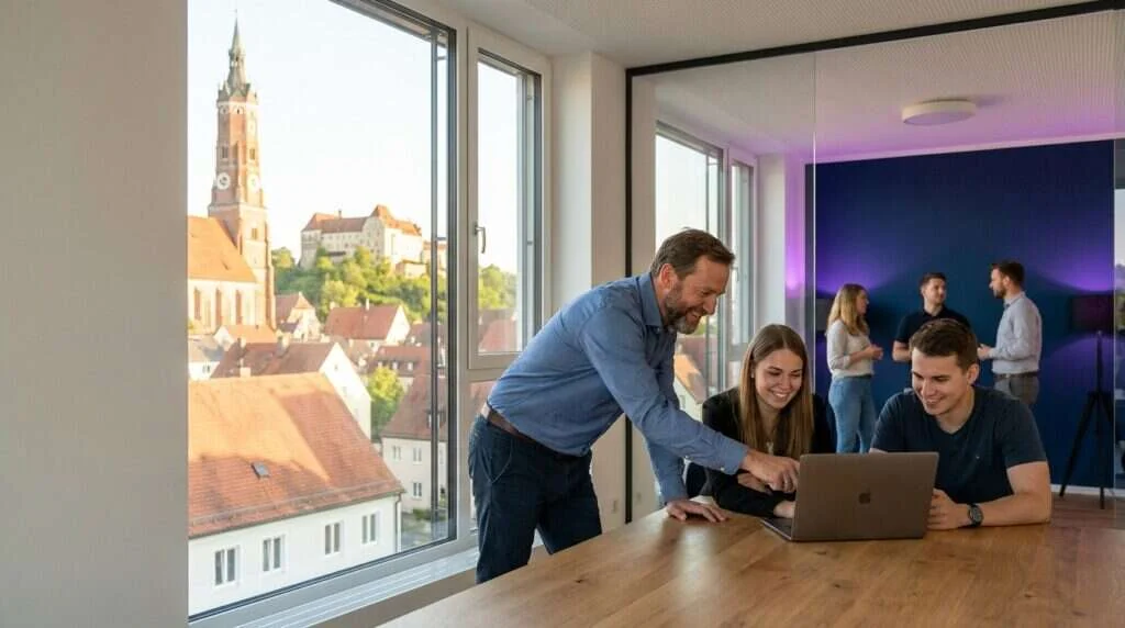 Neue Technologien fürs Team — Trainer von Newmountains.IT schult ein KMU-Team an einem neuen Tool