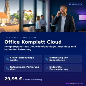Office Komplett Cloud — Komplettpaket aus Cloud-Telefonanlage, Anschluss und laufender Betreuung. von Newmountains.IT aus Landshut