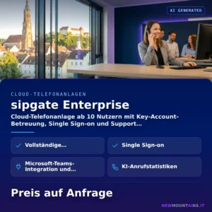 sipgate Enterprise — Cloud-Telefonanlage ab 10 Nutzern mit Key-Account-Betreuung, Single Sign-on und Support… von Newmountains.IT aus Landshut