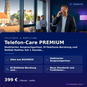 Telefon-Care PREMIUM — Dedizierter Ansprechpartner, KI-Telefonie-Beratung und Notfall-Hotline mit 1 Stunde… von Newmountains.IT aus Landshut