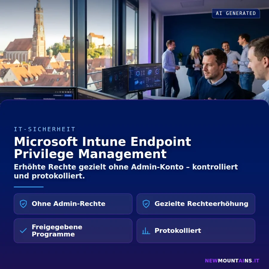 Microsoft Intune Endpoint Privilege Management – Erhöhte Rechte gezielt ohne Admin-Konto – kontrolliert und protokolliert | Newmountains.IT aus Landshut