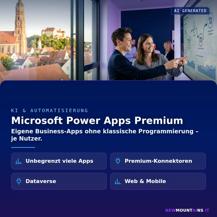 Microsoft Power Apps Premium – Eigene Business-Apps ohne klassische Programmierung – je Nutzer | Newmountains.IT aus Landshut