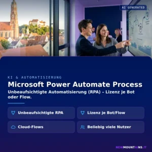 Microsoft Power Automate Process – Unbeaufsichtigte Automatisierung (RPA) – Lizenz je Bot oder Flow | Newmountains.IT aus Landshut