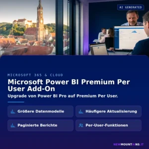 Microsoft Power BI Premium Per User Add-On – Upgrade von Power BI Pro auf Premium Per User | Newmountains.IT aus Landshut