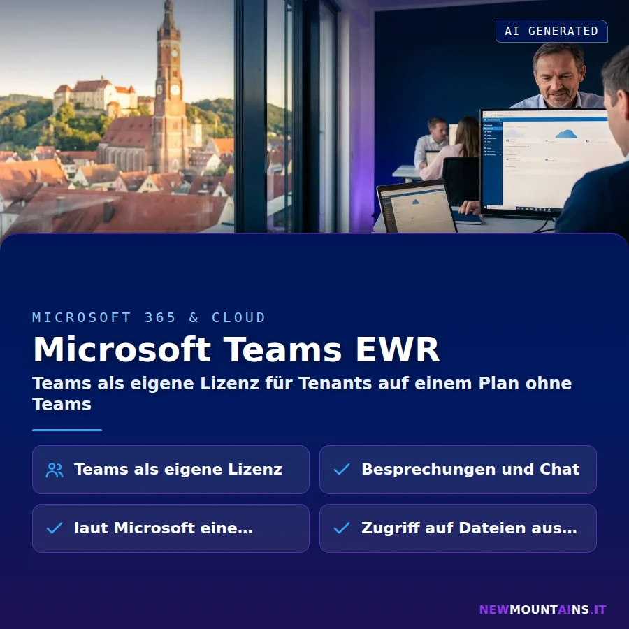 Microsoft Teams EWR – Teams als eigene Lizenz für Tenants auf einem Plan ohne Teams | Newmountains.IT aus Landshut