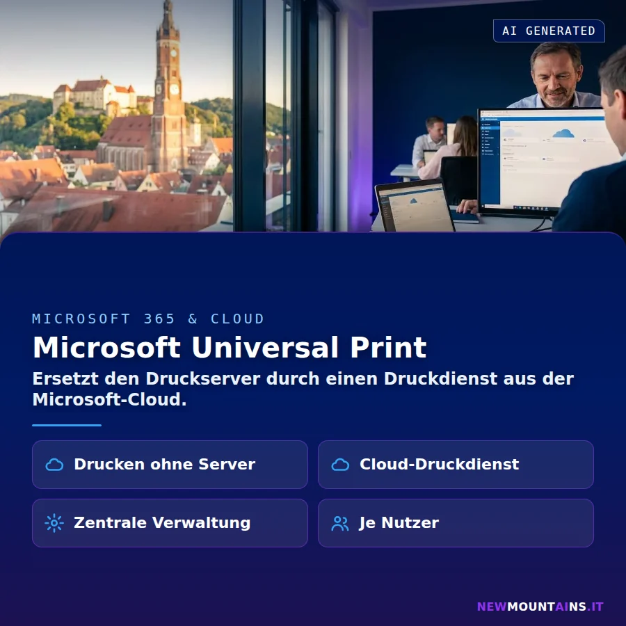 Microsoft Universal Print – Ersetzt den Druckserver durch einen Druckdienst aus der Microsoft-Cloud | Newmountains.IT aus Landshut