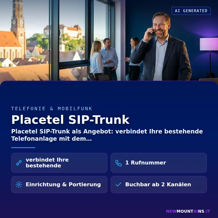 Placetel SIP-Trunk – Placetel SIP-Trunk als Angebot: verbindet Ihre bestehende Telefonanlage mit dem | Newmountains.IT aus Landshut