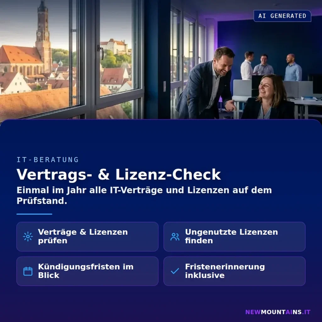 IT-Verträge prüfen lassen – jährlicher Vertrags- und Lizenz-Check von Newmountains.IT