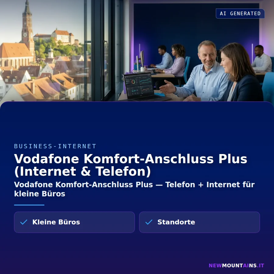 Vodafone Komfort-Anschluss Plus (Internet & Telefon) – Vodafone Komfort-Anschluss Plus — Telefon + Internet für kleine Büros | Newmountains.IT aus Landshut