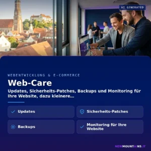 Website-Wartung im Abo – Web-Care mit Updates, Sicherheits-Patches, Backups und Monitoring