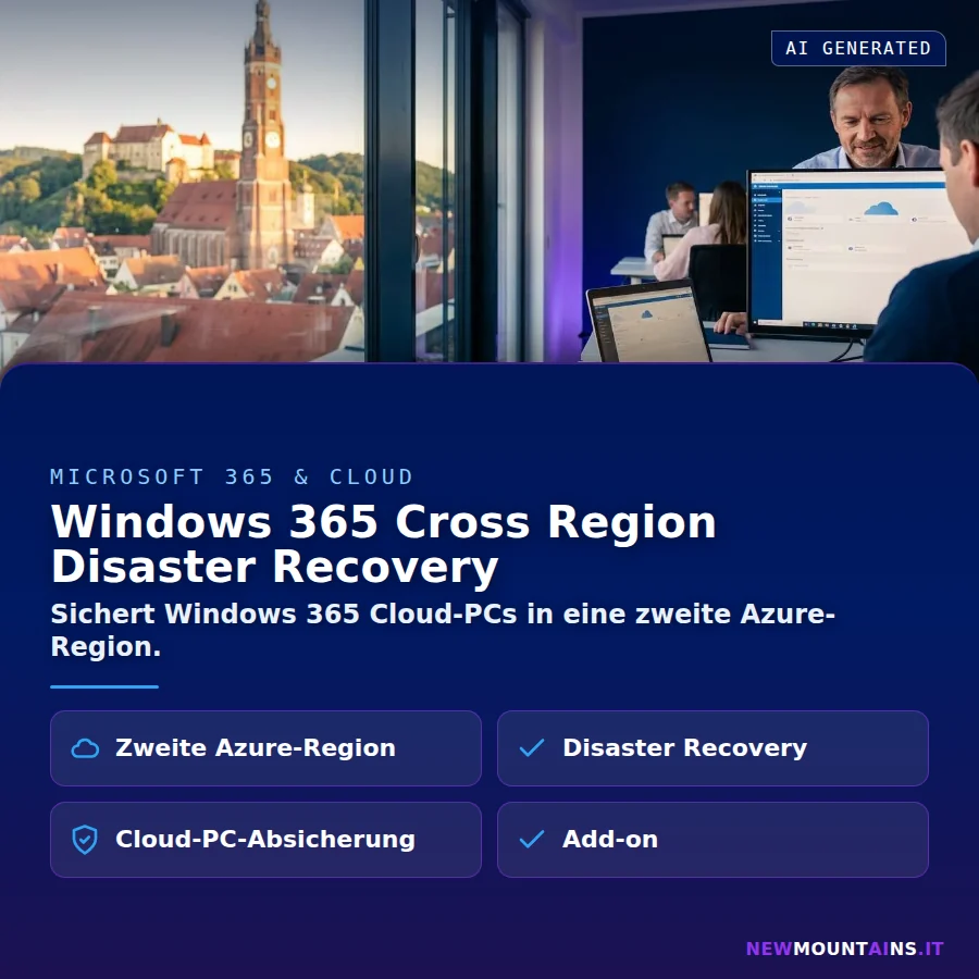 Windows 365 Cross Region Disaster Recovery – Sichert Windows 365 Cloud-PCs in eine zweite Azure-Region | Newmountains.IT aus Landshut