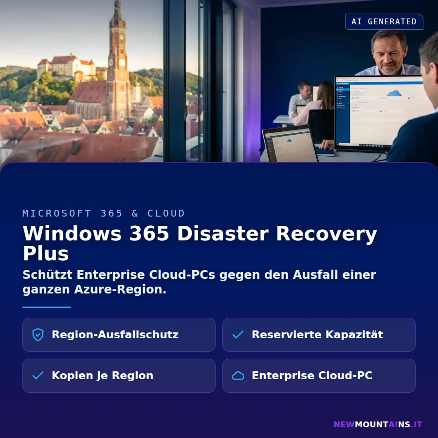 Windows 365 Disaster Recovery Plus – Schützt Enterprise Cloud-PCs gegen den Ausfall einer ganzen Azure-Region | Newmountains.IT aus Landshut